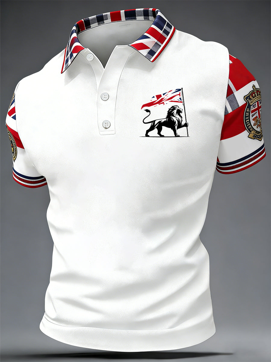 Men's British Style Printed Shirt