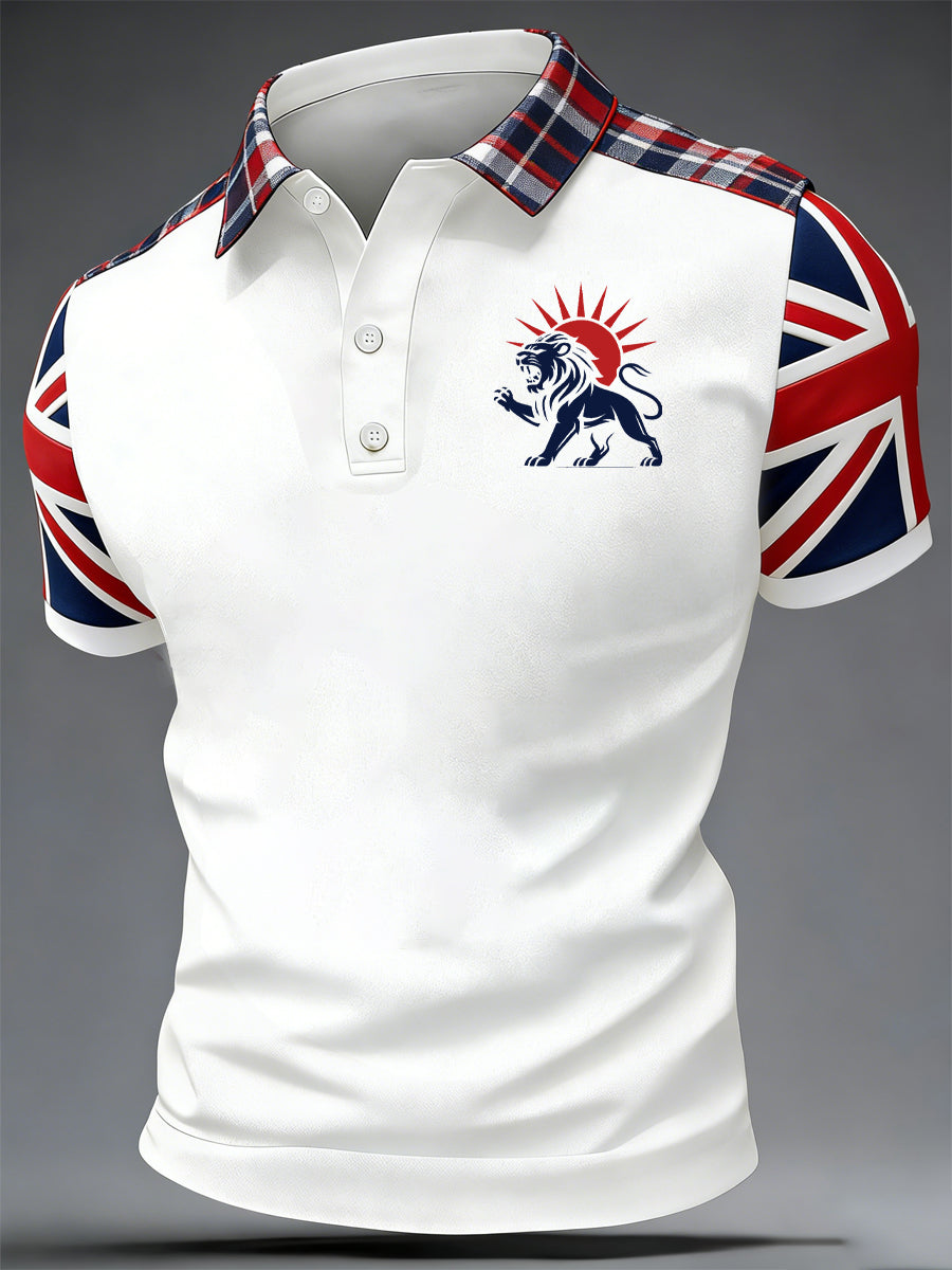 Men's British Style Printed Shirt