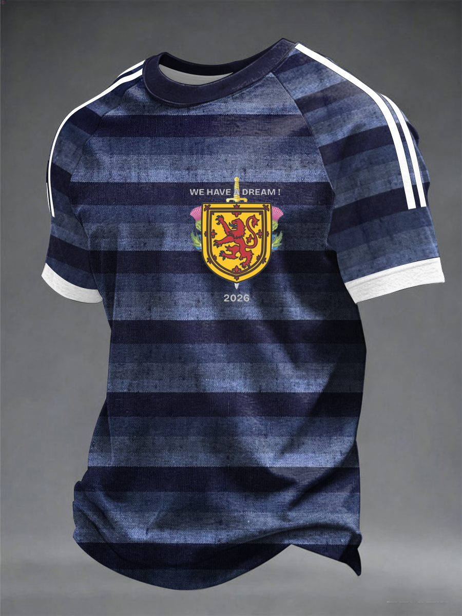 Men's UK Football Lover Scotland Printed short sleeve t-shirt