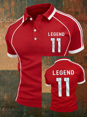 Men's Legend 11 Print Gift For Soccer Fans Casual Polo
