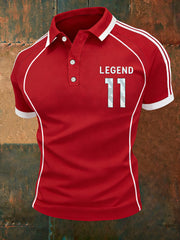 Men's Legend 11 Print Gift For Soccer Fans Casual Polo