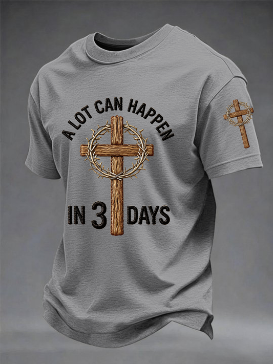 Men's A Lot Can Happen In 3 Days Short-sleeved T-shirt