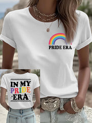 Women's pride rainbow month short-sleeved T-shirt