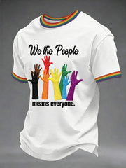 Men's "We The People Means Everyone" Printed Casual T-Shirt