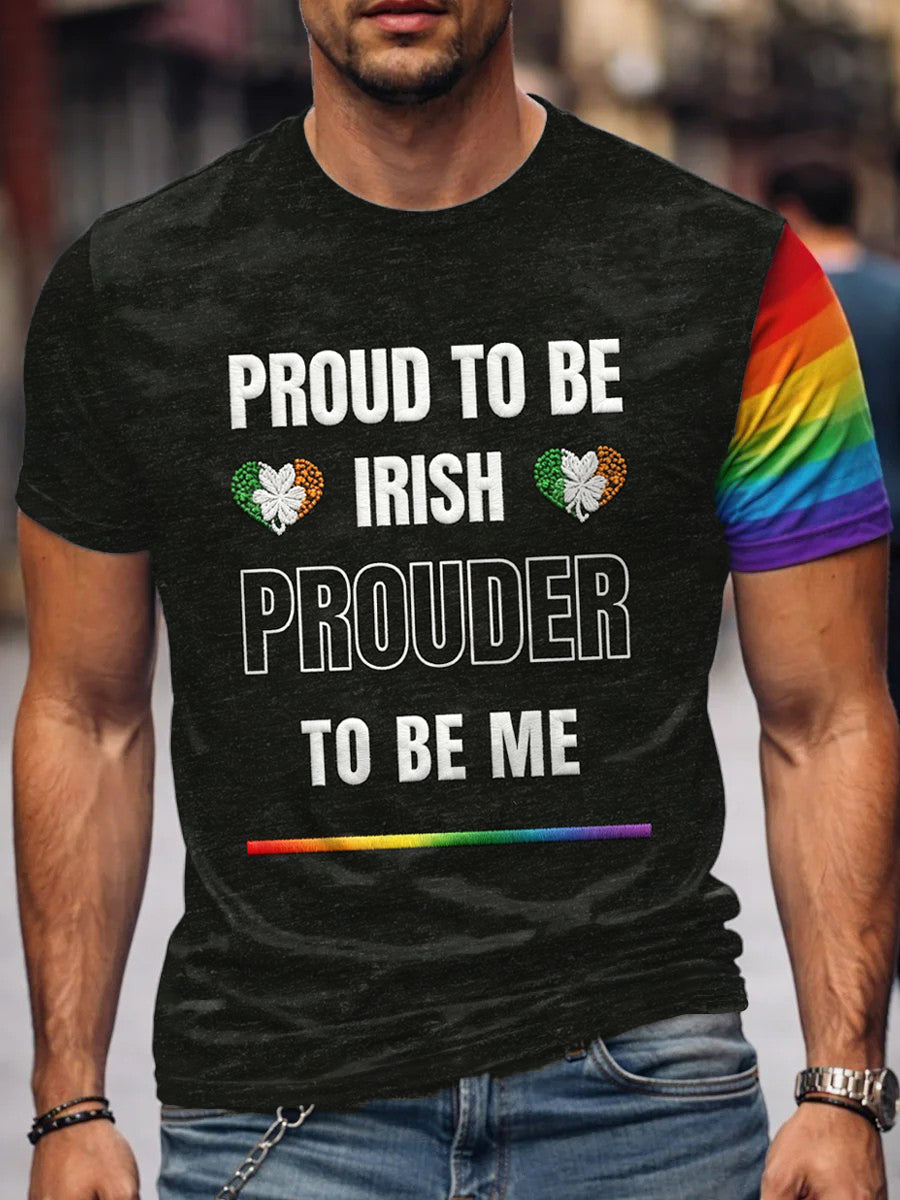Men's Irish Pride Print Casual T-shirt