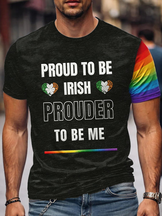 Men's Irish Pride Print Casual T-shirt