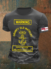 Men's Royal Navy Veteran&Rum Printed T-Shirt