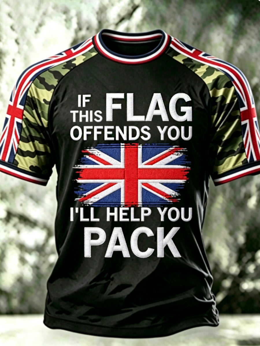 Men's THIS FLAG OFFENDS YOU I'LL HELP YOU PACK short sleeve t-shirt