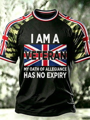 Men's I AM A VETERAN MY OATH OF ALLEGIANCE HAS NO EXPIRY short sleeve t-shirt