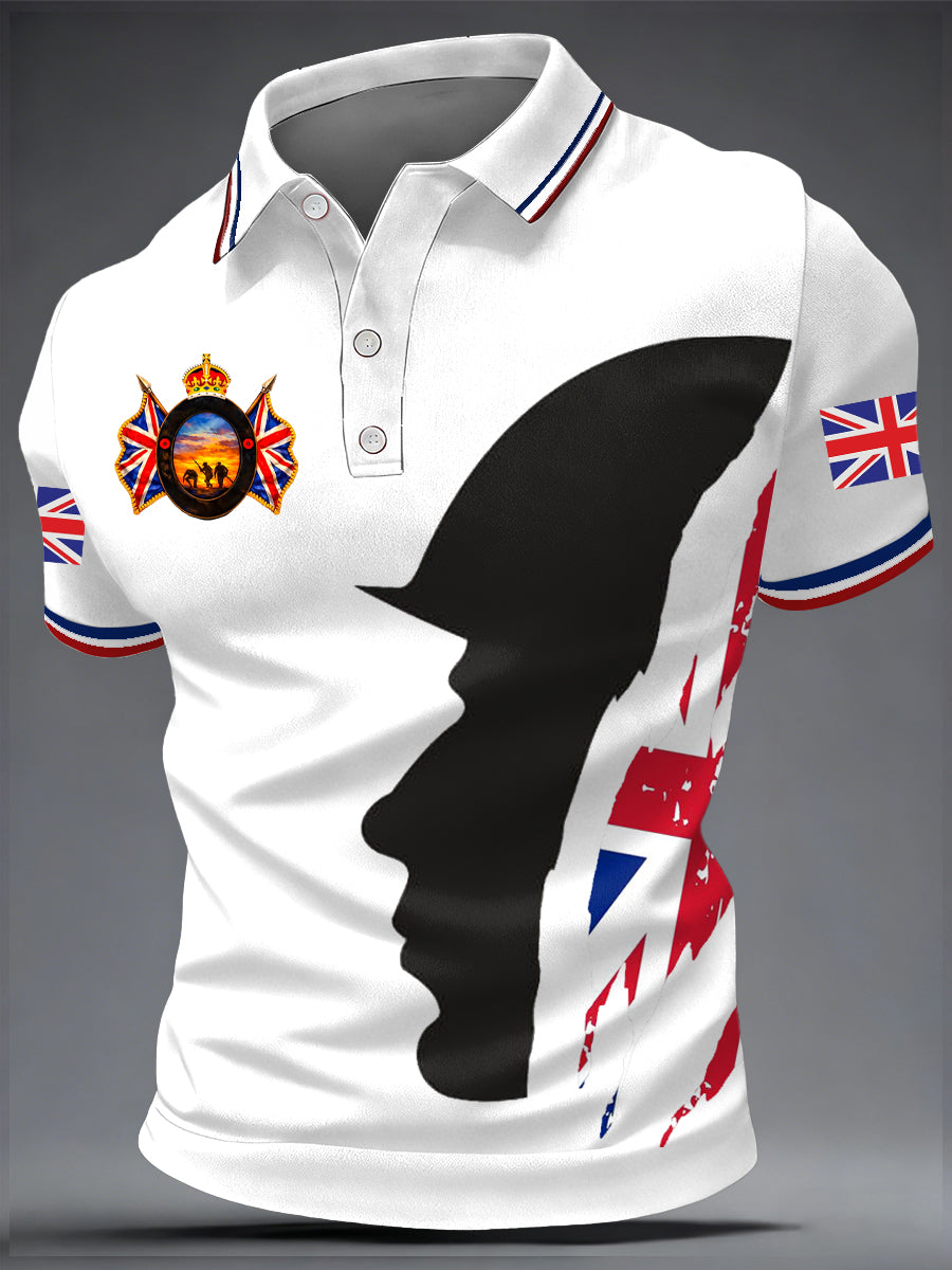 Men's Lest We Forget Print Casual Top