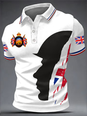 Men's Lest We Forget Print Casual Top