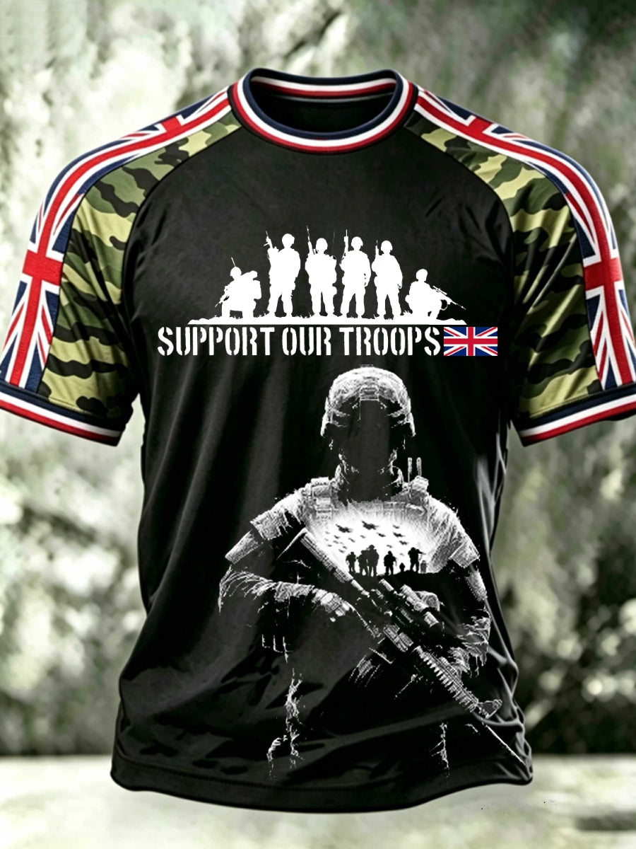 Men's SUPPORT OUR TROOPS short sleeve t-shirt