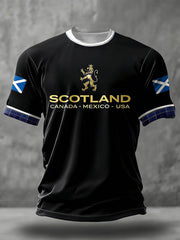 Men's Scotland Football Lover Printed T-shirt