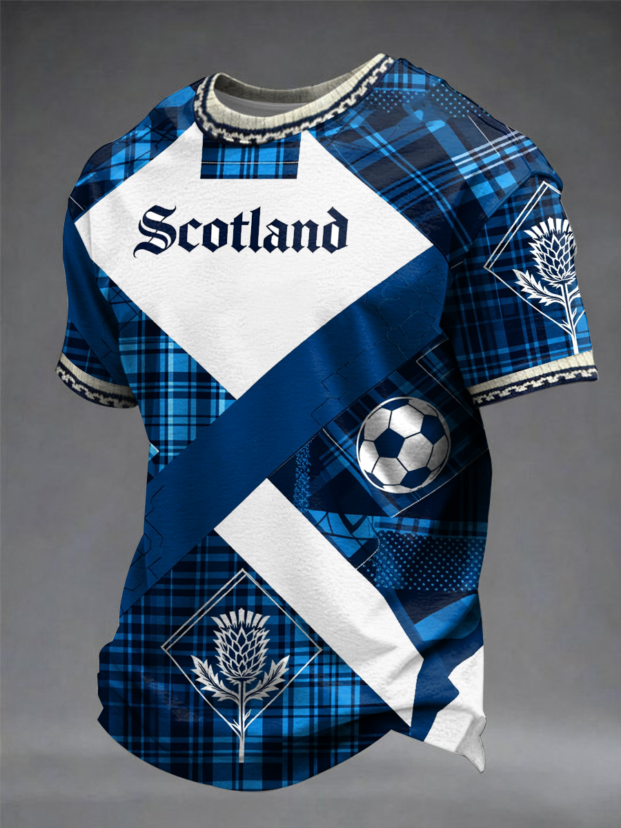 Men's UK Football Lover Scotland Printed short sleeves t-shirt