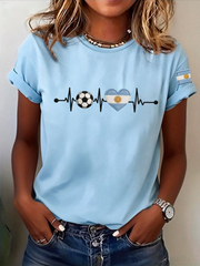 Women's Argentine Football Short-sleeved T-shirt