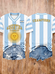 Women's Argentina Champions Short-sleeved T-shirt