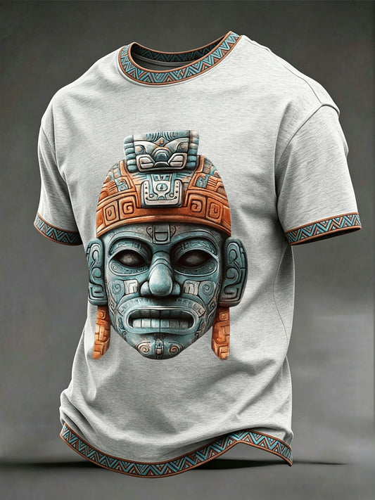 Men's Aztec Civilization Mask T-Shirts