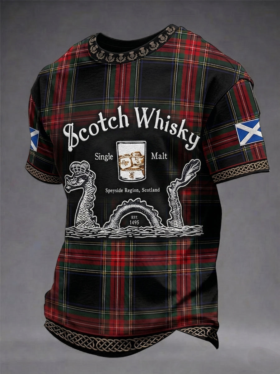 Men's Funny Scotch Whisky Short Sleeve T-shirt