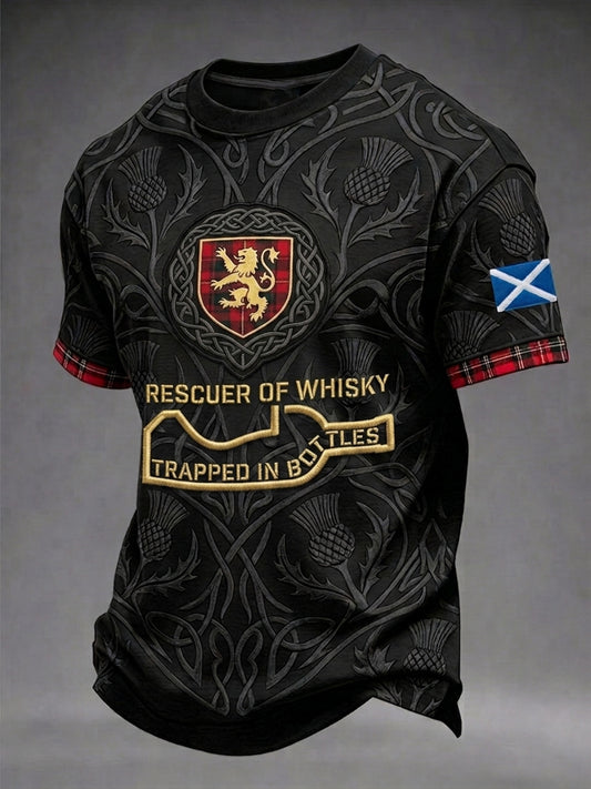 Men's Funny Scotch Whisky Short Sleeve T-shirt