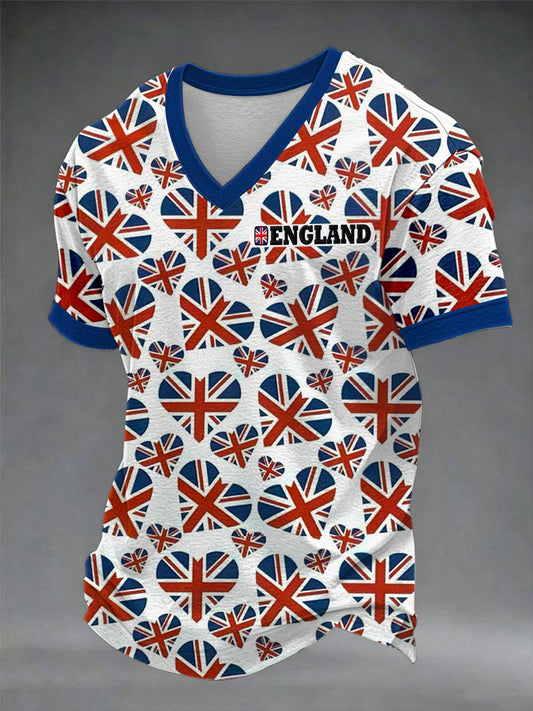 Men's British Casual Printed Unisex T-shirt