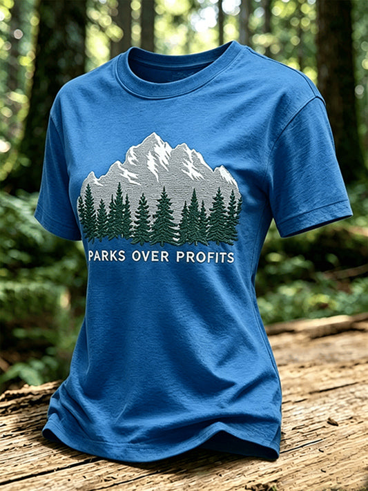 Women's May The Forest Be With You Printed Casual T-Shirt
