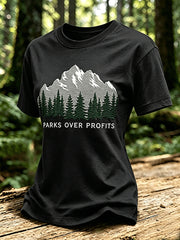 Women's May The Forest Be With You Printed Casual T-Shirt
