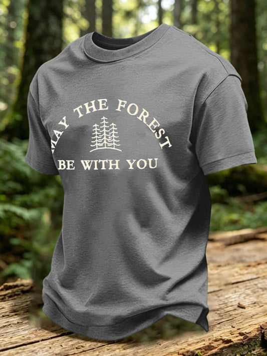 Men's May The Forest Be With You Print T-Shirt