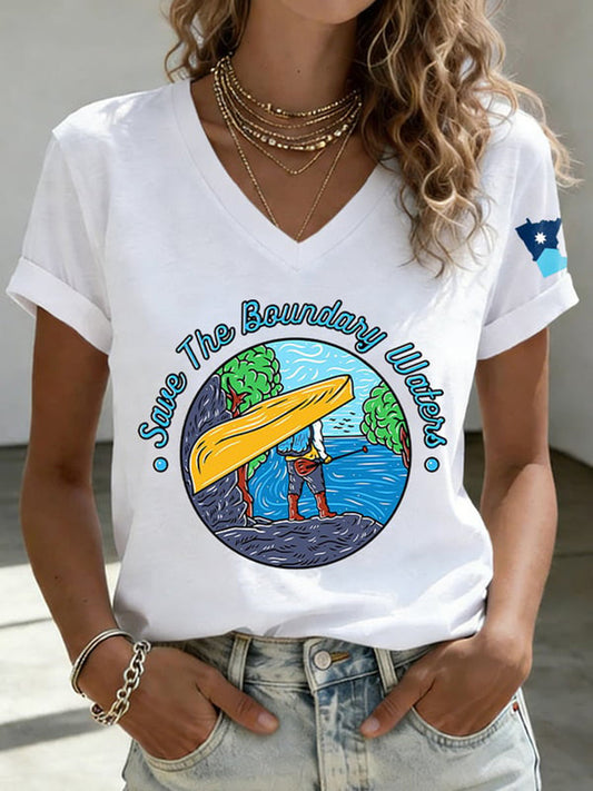 Women's Save The Boundary Waters Print T-shirt