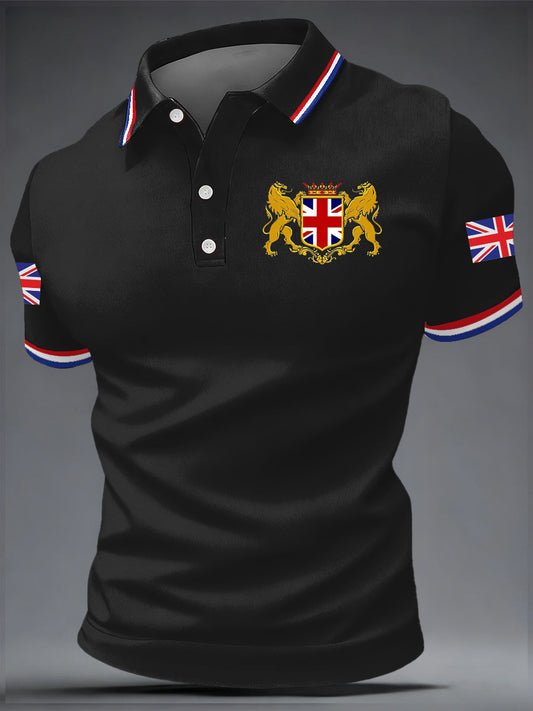 Men's British Style Printed Shirt