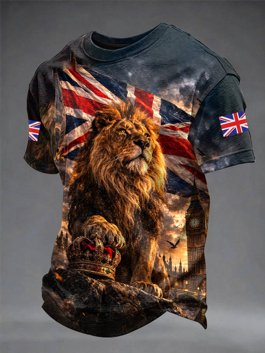 Men's British Lion Printed T-shirt