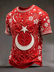 Men's Turkish flag print T-shirts