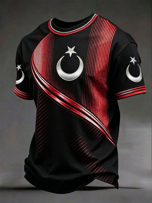 Men's Turkish flag print T-shirts