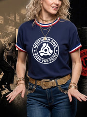 Women's Retro Northern Soul Keep The Faith Print Casual Tee