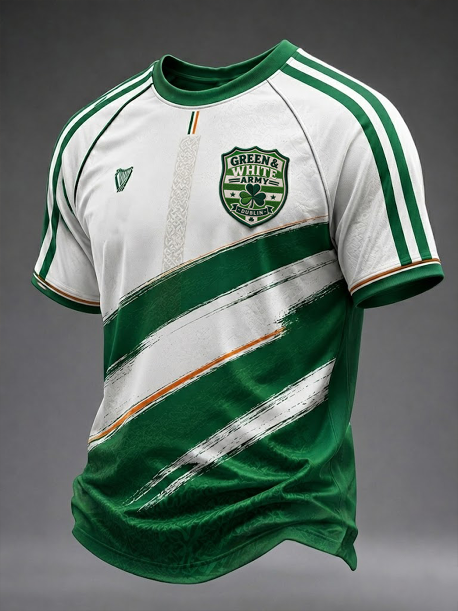 Men's The Hoops Shamrock Football Short Seeve T-shirt