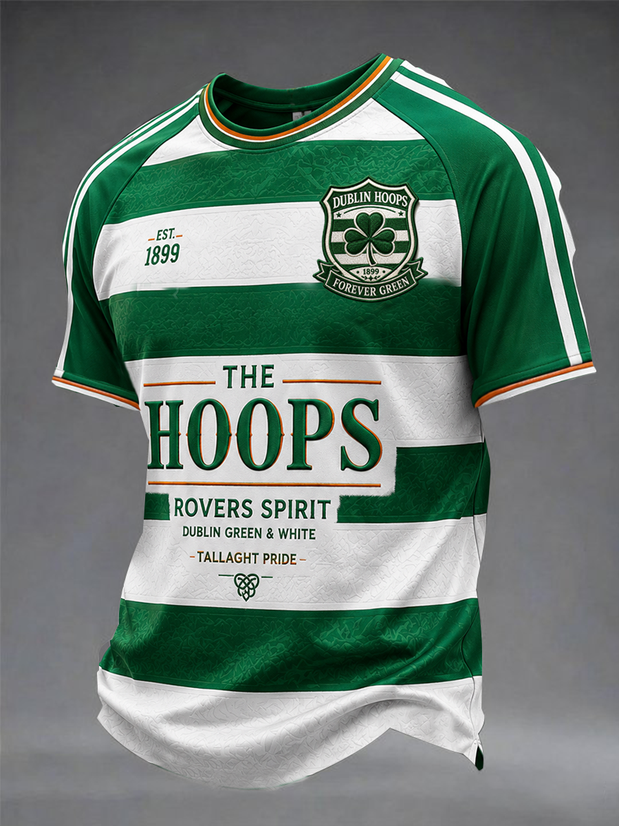 Men's The Hoops Shamrock Football Short Sleeves T-shirt