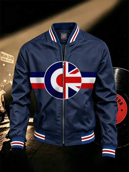 Men's Retro Northern Soul Print Casual Jacket