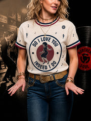 Women's Retro Northern Soul Do I Love You Indeed I Do Print Casual Tee
