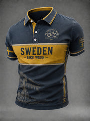 Men's Sweden Bike Week Print Casual Top