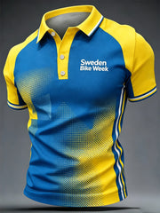 Men's Sweden Bike Week Print Casual Top