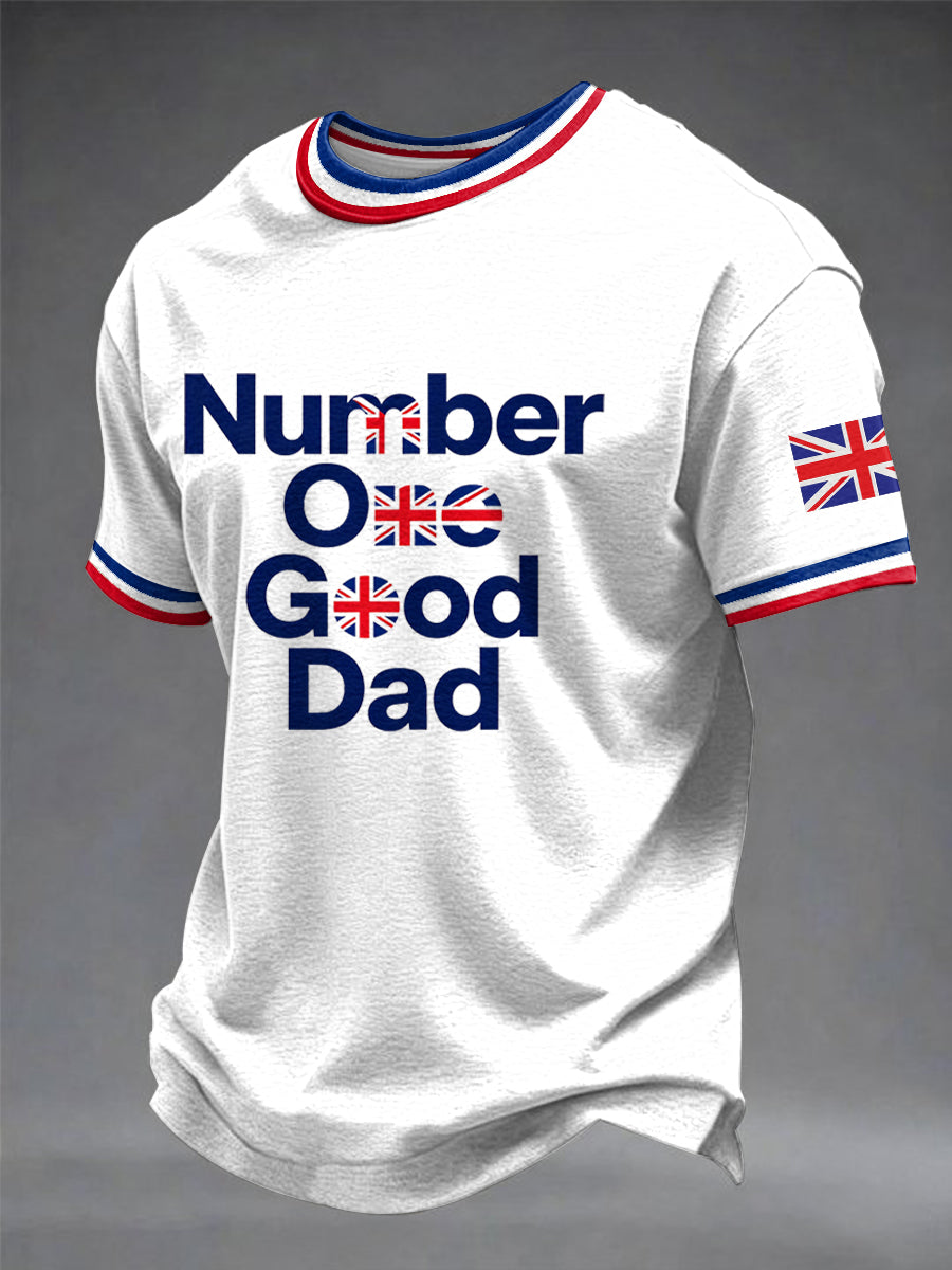 Men's British Father's Day Printed T-shirt