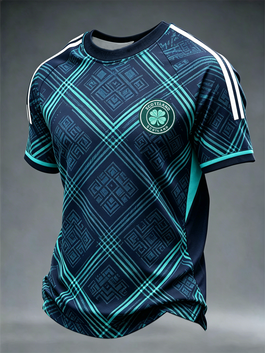 Men's UK Football Lover Scotland Printed short sleeve t-shirt