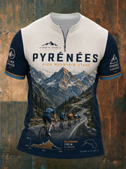 Men's Bicycle Race Zip Short Sleeve T-Shirt