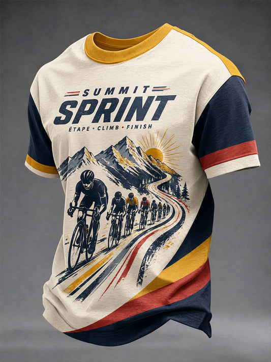 Men's Bicycle Race Short Sleeves T-shirt