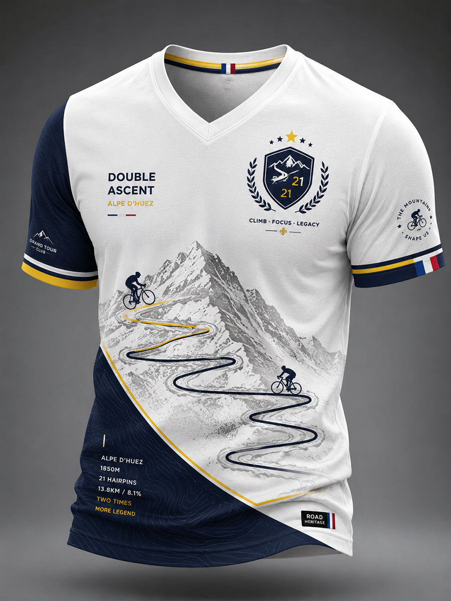 Men's Bicycle Race V-neck T-shirt