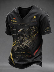 Men's Bicycle Race V-neck T-shirt