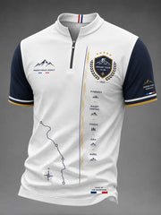 Men's Bicycle Race Zip Short Sleeve T-Shirt