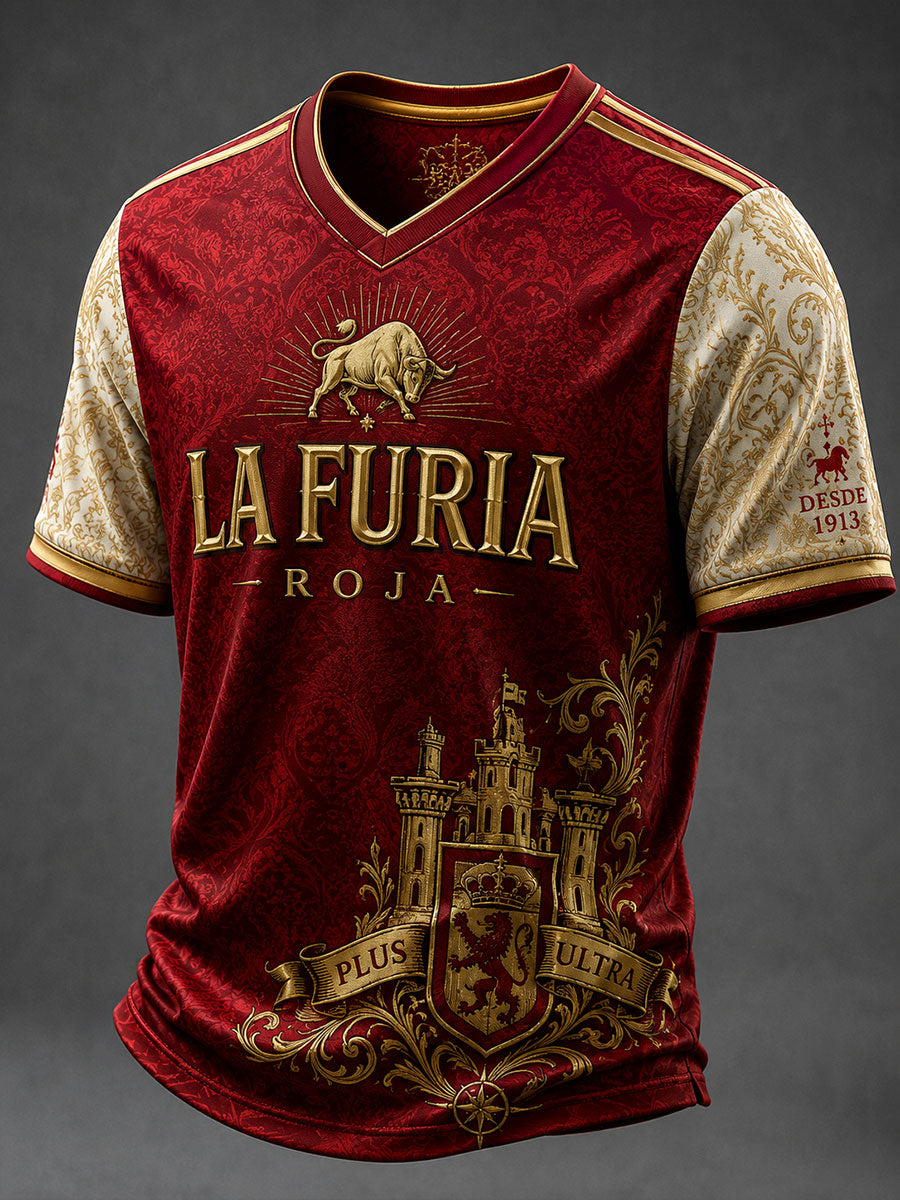 Men's Spain Football Short Sleeves T-shirt