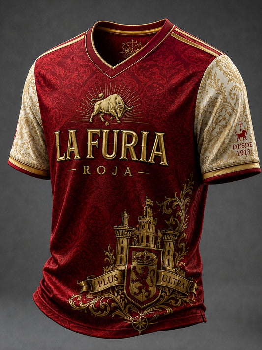Men's Spain Football Short Sleeves T-shirt