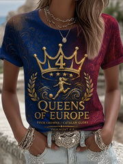 Women's Barcelona Europe Queen Printed T-shirt
