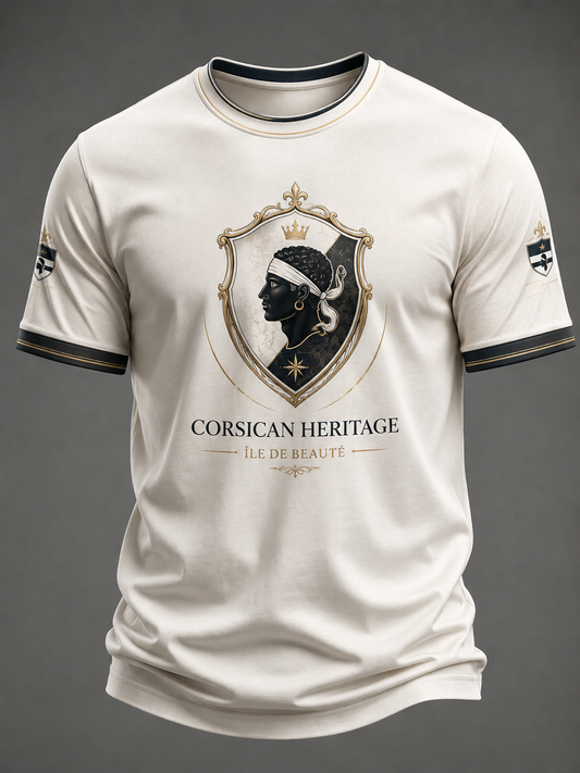 Men's French Corsica Flag Printed T-shirt